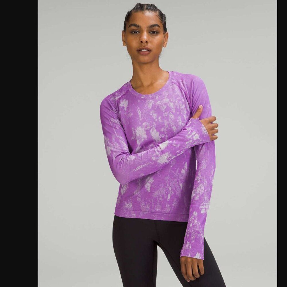 Lululemon Swiftly Tech Long Sleeve Shirt 2.0 Magenta / Lavender | Size 8